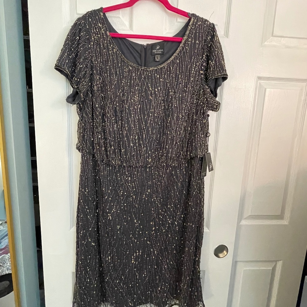 Adrianna Papell Beaded Cocktail Dress